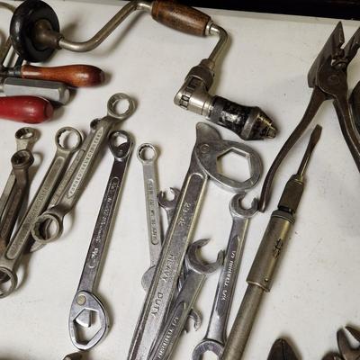 Large Lot of Mixed Tools, Hammers, C Clamps, Saws, Pliers