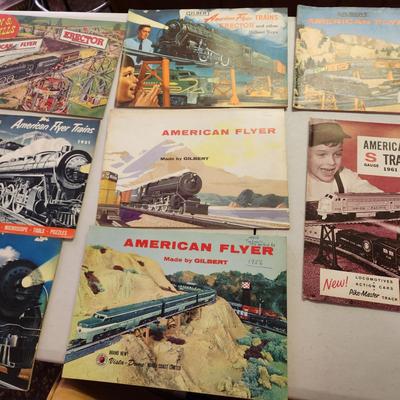 Gilbert American Flyer Train Catalogs 49,51,52,54,55,56,57,61  lot 581