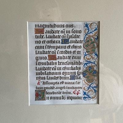 15th Century Manuscript Leaf, from a Book of Hours