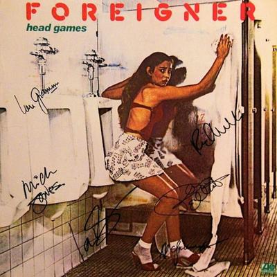 Foreigner Head Games signed album