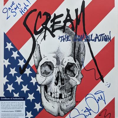 Scream The Compilation Signed Album Cover - PSA Authenticated signed by Steven Perkins