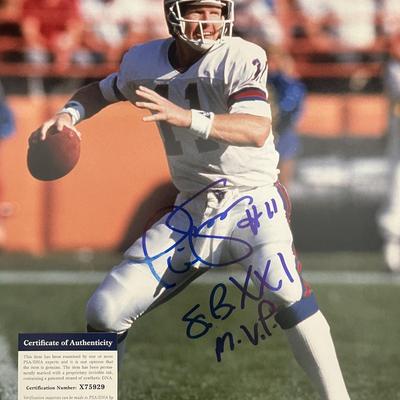 Phill Simms Giants Super Bowl XXI Signed Photo - PSA/DNA 