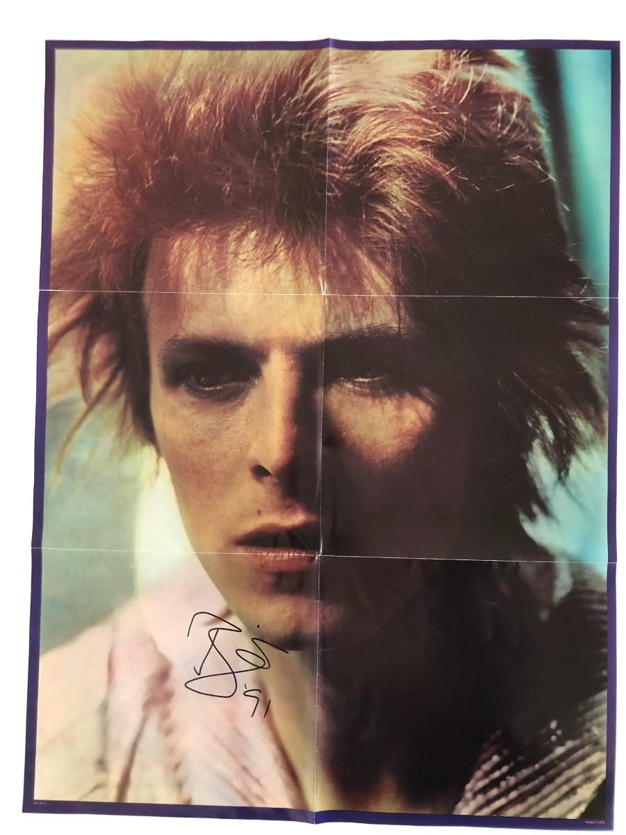 David bowie signed poster estatesales