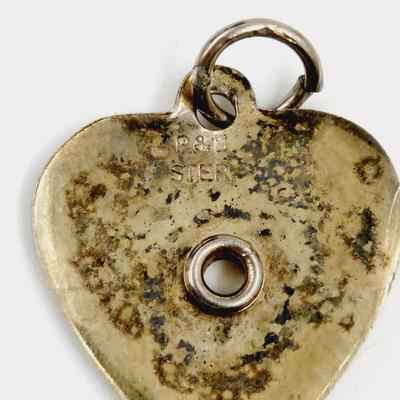 P & B STERLING HEART DIAL COLLECTABLE CHARM