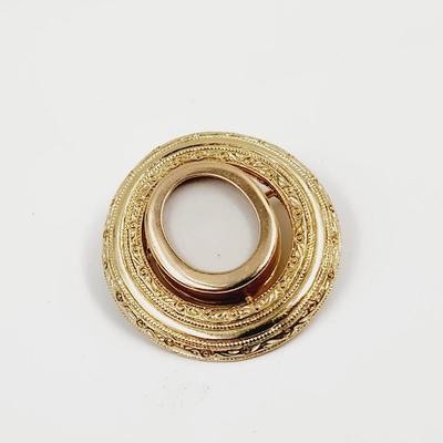 VINTAGE AVON GOLD TONED "LOCKET" W/ SPACE FOR PICTURE PENDANT / PIN