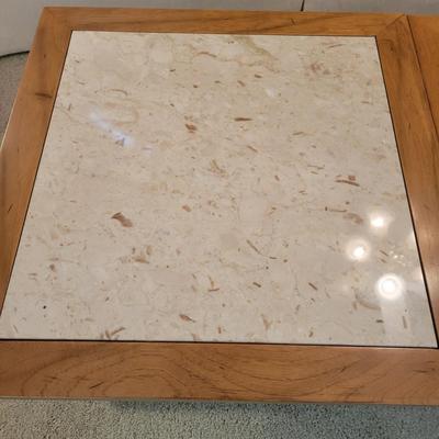 Solid Wood and Marble Coffee Table (LR-DW)