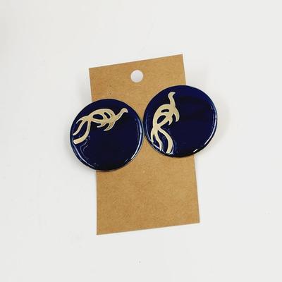 FANTASTIC ENAMEL PAINTED PEACOCK EARRINGS