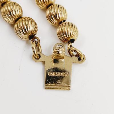 VINTAGE GOLD TONED SARAH COVENTRY CLASP NECKLACE