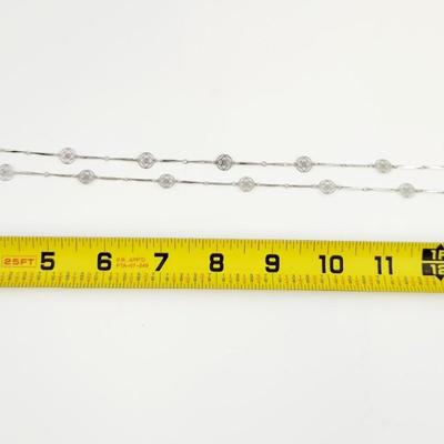 DAINTY AVON FLOWERED SILVER TONE CHAIN NECKLACE