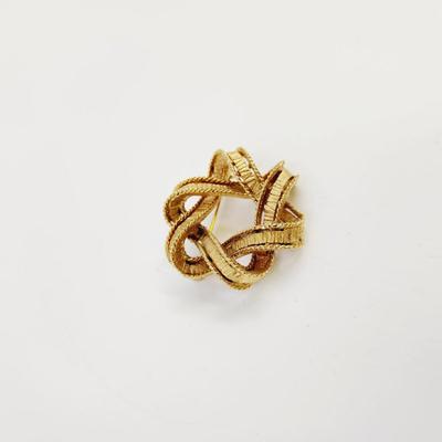 VINTAGE LISTNER GOLD TONED WRAPPED STAR BROOCH