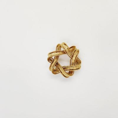 VINTAGE LISTNER GOLD TONED WRAPPED STAR BROOCH