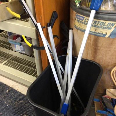 1767 Barrel of Reflective Rods, Mops, Grabbers