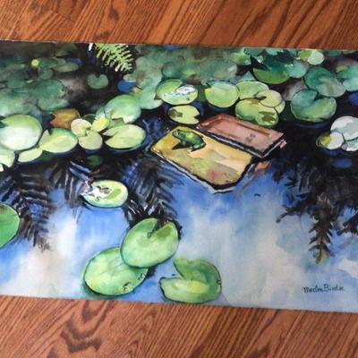 1618 Frog Watercolor Painting by Local Artist