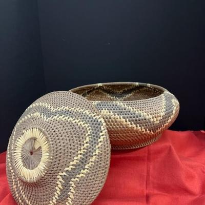 Handwoven Lidded Basket