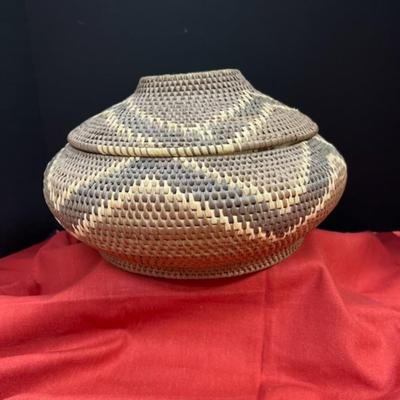 Handwoven Lidded Basket