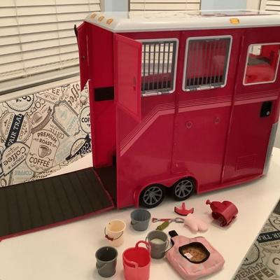 American Girl Doll Horse Trailer and accessories