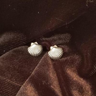 Mignon Faget Scallop Earrings. Sterling.