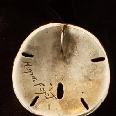 Mignon Faget sand Dollar Pendant. Sterling