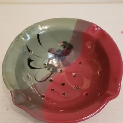 Ken Follette Pottery. Berry Bowl with dish.