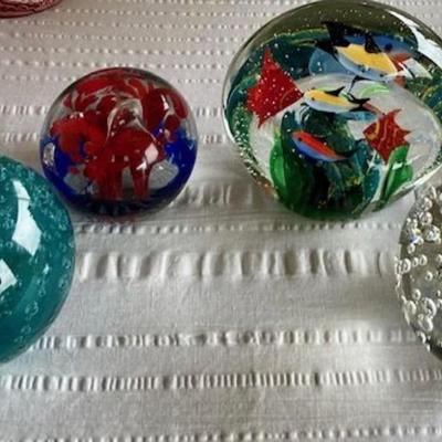 Lot Of Four Paperweights