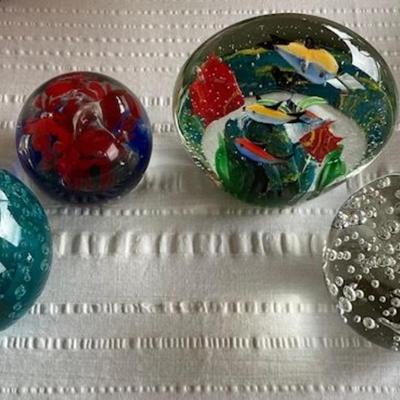 Lot Of Four Paperweights