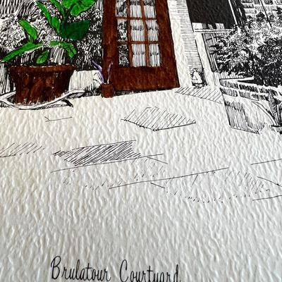 VINTAGE New Orleans H A Perez 1970 Vintage Lithography Sketch