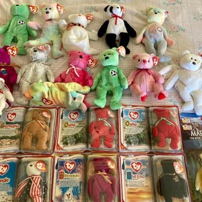 Lot Of 93 Ty Beanie Babies With Tags