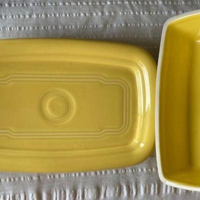 Vintage Yellow Fiesta Butter Dish