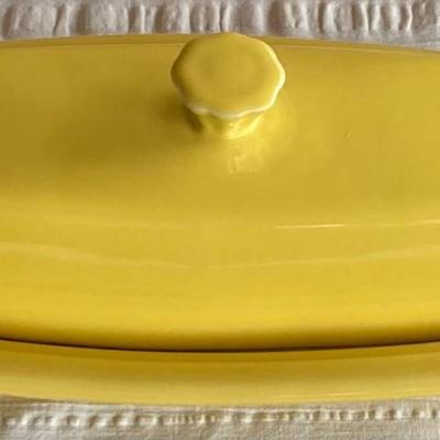 Vintage Yellow Fiesta Butter Dish
