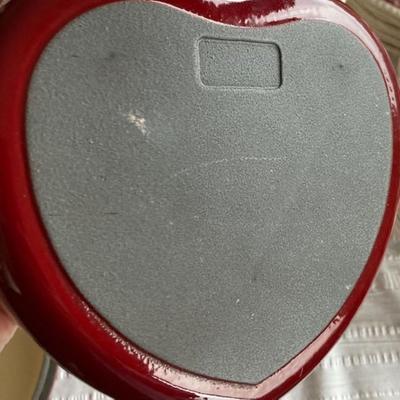 Le Creuset Red Heart Shaped Covered Casserole DIsh