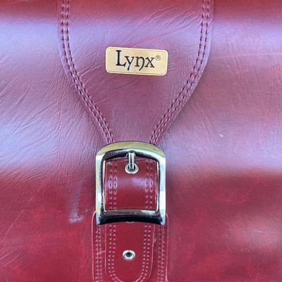 LYNX Vintage Classic Burgundy Suitcase set
