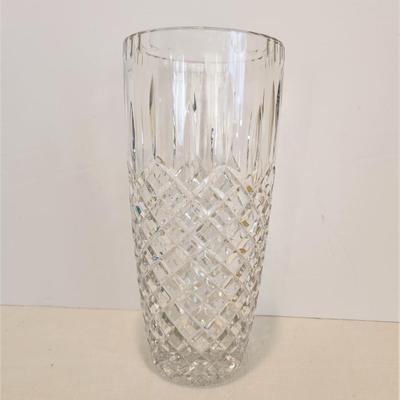 Lot #52  Tall Lead Crystal Vase