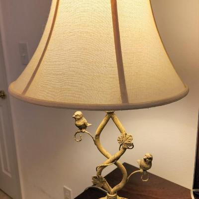 Lot #57  Pair of Contemporary Decorative Metal Table lamps - bird motif