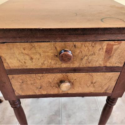 Lot #59  Antique 2-Drawer Table