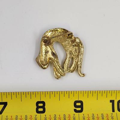 GOLD TONED CHEETAH BROOCH