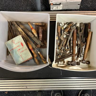 1777 Two Boxes of Antique Tools