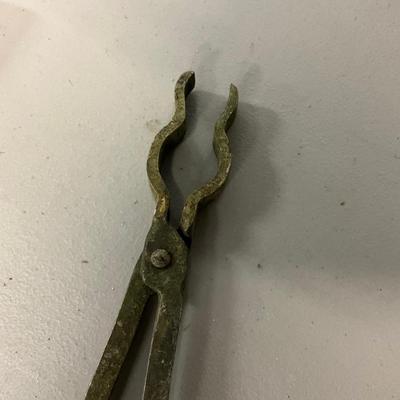 1781 Set of Three Antique Tongs, Blacksmith Tools
