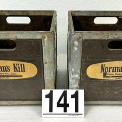 Pair of Norman's Kill Dairy Crates