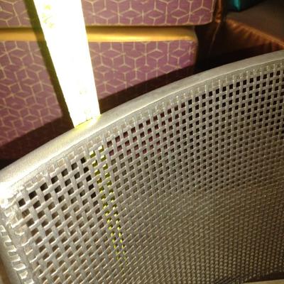 Set of Four Metal Frame Mesh Patio Chairs