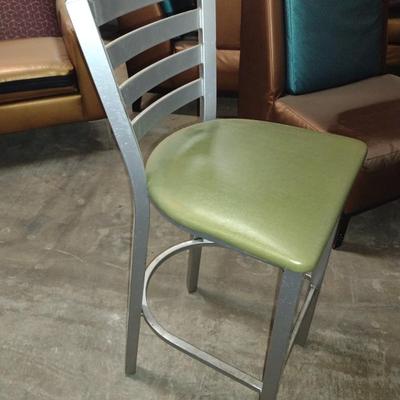 Pair of Commercial Quality Metal Frame Bar Chairs