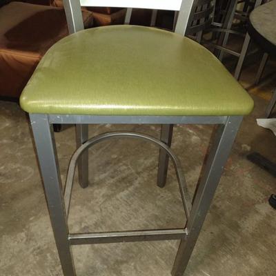 Pair of Commercial Quality Metal Frame Bar Chairs