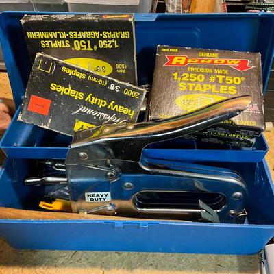 1787 Blue Tool Box with Stapler