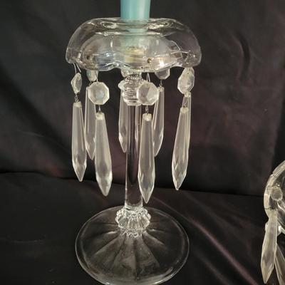 Glass Basket and Candleholders (FR-DW)