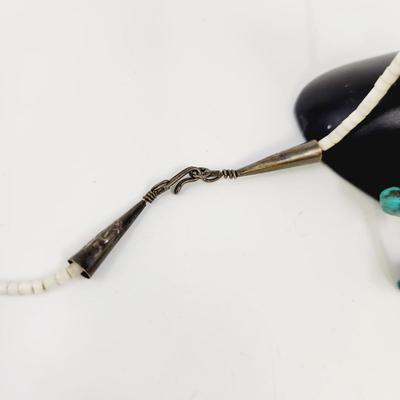 HAND CRAFTED SILVER & TURQUOISE NECKLACE
