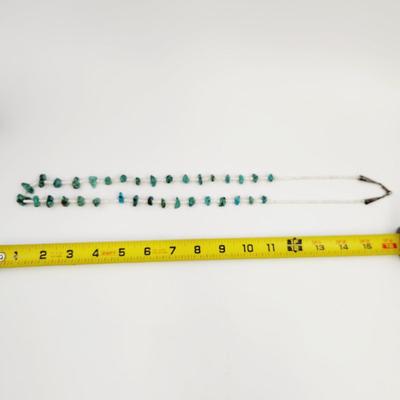 HAND CRAFTED SILVER & TURQUOISE NECKLACE