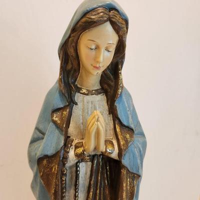 Lot #64  Large Decorative Virgin Mary Statue