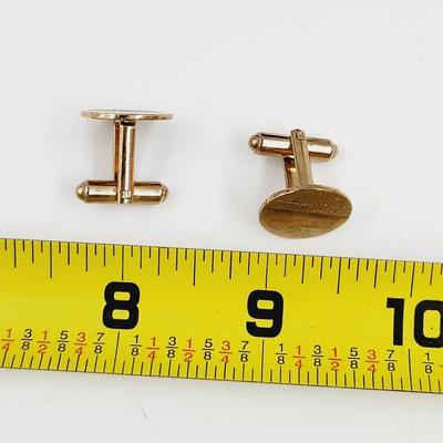 VINTAGE GOLD TONED CUFF LINKS