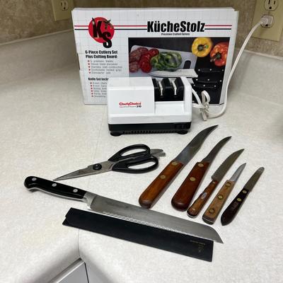 Chefâ€™s Knives Includes J.A Henckels, Kuchestolz & More Plus Knife Sharpener (K-RG)