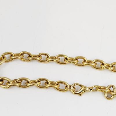 BEAUTIFUL GOLD TONED CHARM BRACELET