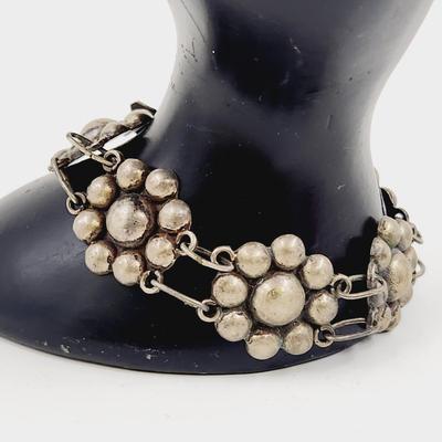 MEXICAN SILVER FLOWER BRACELET